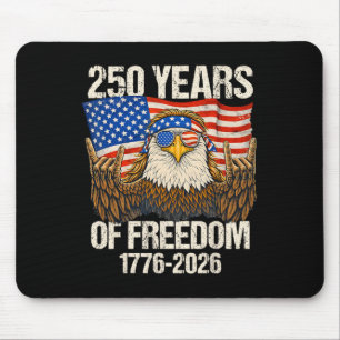 250 Years Of Freedom Eagle American Flag 250th Ann Mouse Mat