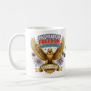 250 Years of Freedom & Fireworks Coffee Mug