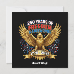 250 Years of Freedom & Fireworks Invitation