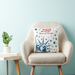 250 Years of Freedom Happy Birthday USA Patriotic Cushion