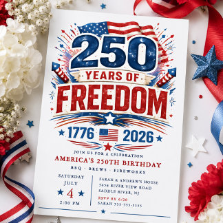 250 Years of Freedom Invitation