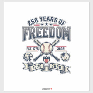 250 Years of Freedom Patriotic Baseball Design_1