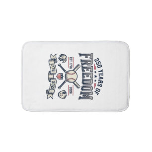 250 Years of Freedom Patriotic Baseball Design_1 Bath Mat