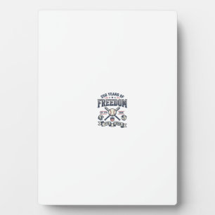 250 Years of Freedom Patriotic Baseball Design_1 Plaque