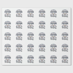 250 Years of Freedom Patriotic Baseball Design_1 Wrapping Paper