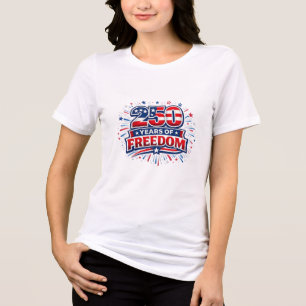 250 Years of Freedom Patriotic Fireworks Tri-Blend Shirt