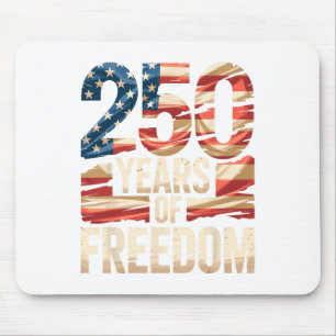 250 Years Of Freedom Patriotic Usa American Flag S Mouse Mat