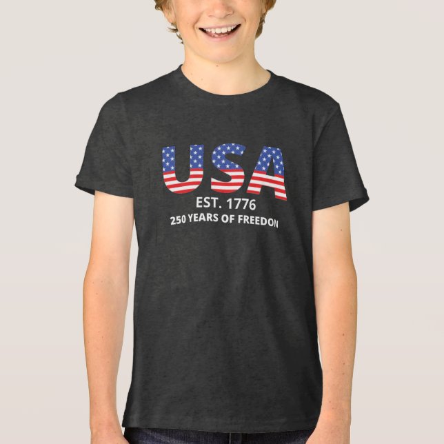 250 Years Of Freedom Tri-Blend Shirt (Front)