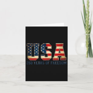 250 years of freedom usa 1776 2026 july 4th card