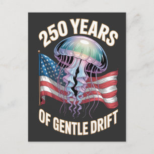 250 Years of Gentle Drift Jellyfish Art Postcard