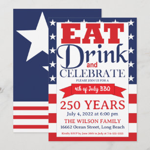 250 Years of Independence BBQ Invitation