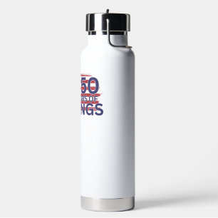 250 years of No Kings American Flag Water Bottle