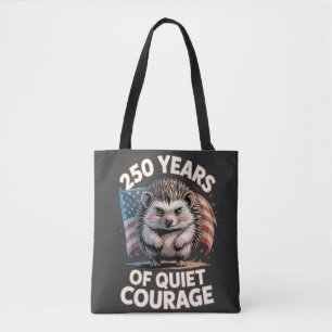 250 Years of Quiet Courage Hedgehog Art Tote Bag