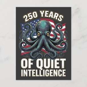 250 Years of Quiet Intelligence Octopus Postcard