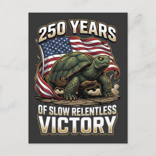250 Years of Slow Relentless Victory Turtle Postcard