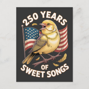 250 Years of Sweet Songs Canary Art Postcard