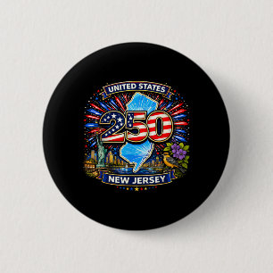 250 Years of United States Shirt New Jersey 6 Cm Round Badge