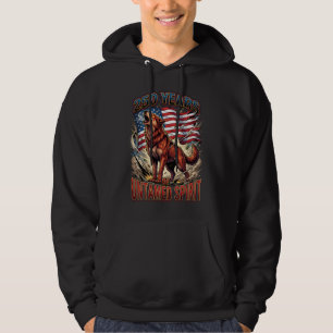 250 Years of Untamed Spirit Red Wolf Art Hoodie