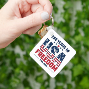 250 Years Of USA Freedom 1776 2026 Patriotic Key Ring