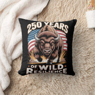 250 Years of Wild Resilience Bison Cushion