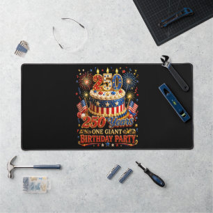 250 Years One Giant Birthday 250 Anniversary USA  Desk Mat