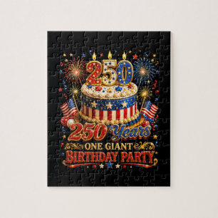 250 Years One Giant Birthday 250 Anniversary USA Jigsaw Puzzle
