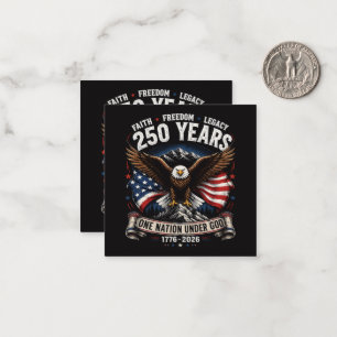 250 Years One Nation Under God Eagle Card
