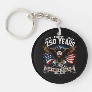 250 Years One Nation Under God Eagle Key Ring