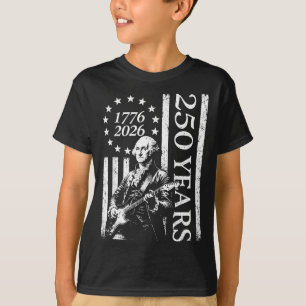 250 years patriot guitar american flag 4th of july T-Shirt