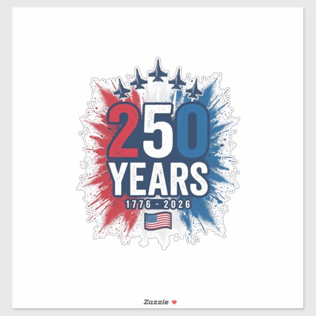 250 Years Patriotic Jets Anniversary Vector Design (Sheet)