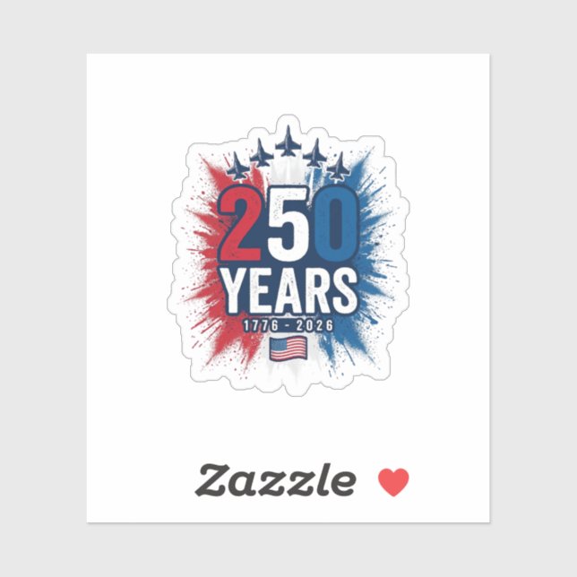250 Years Patriotic Jets Anniversary Vector Design (Sheet)