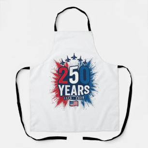 250 Years Patriotic Jets Anniversary Vector Design Apron