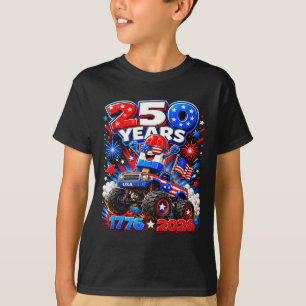 250 years patriotic popsicle kids america boys 4th T-Shirt