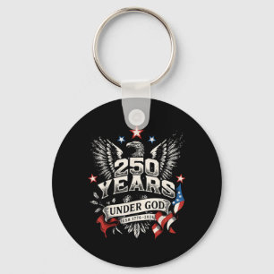 250 Years Patriotic Pride Eagle 1776-2026 - USA Key Ring