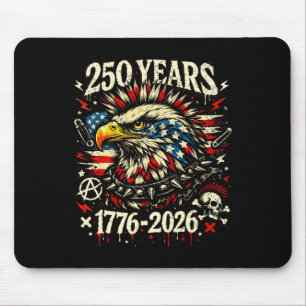250 Years Punk Rock Mohawk And Usa Flag 1776 2026 Mouse Mat