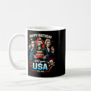 250 Years Punk Rock Usa Founding Fathers 1776 4th Coffee Mug