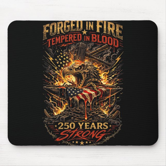 250 Years Strong Patriotic Eagle  Mouse Mat (Front)