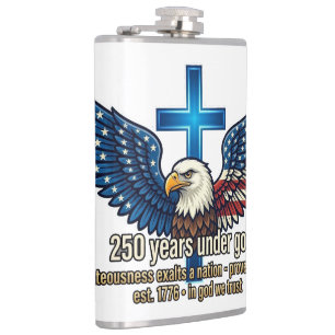 250 years under God Hip Flask