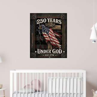 250 Years Under God We The People USA 2026 Cross Poster