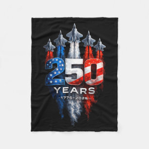 250 Years Usa 1776-2026 250th Birthday Aamerica Fleece Blanket