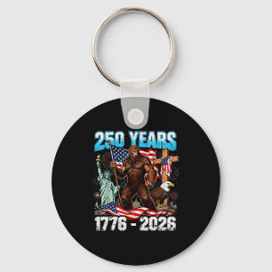 250 years usa 1776 2026 patriotic freedom bigfoot key ring