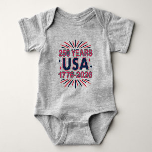 250 Years USA 1776–2026 Semiquincentennial Baby Bodysuit