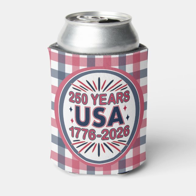 250 Years USA | 1776–2026 Semiquincentennial Can Cooler (Can Back)