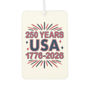 250 Years USA 1776–2026 Semiquincentennial Car Air Freshener