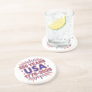 250 Years USA   1776–2026 Semiquincentennial Coaster