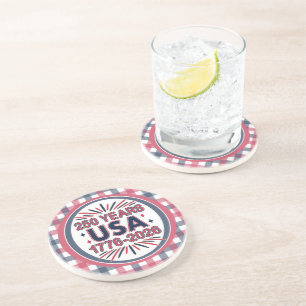 250 Years USA   1776–2026 Semiquincentennial Coaster