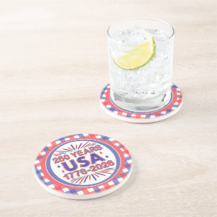 250 Years USA   1776–2026 Semiquincentennial Coaster