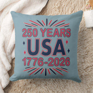 250 Years USA   1776–2026 Semiquincentennial Cushion