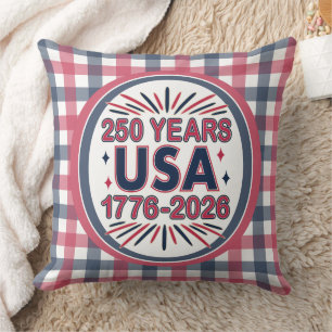 250 Years USA   1776–2026 Semiquincentennial Cushion