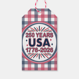250 Years USA   1776–2026 Semiquincentennial Gift Tags